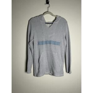 Disney Parks Disneyland Grey Pull Over Woven Poncho Hoodie Adult Small